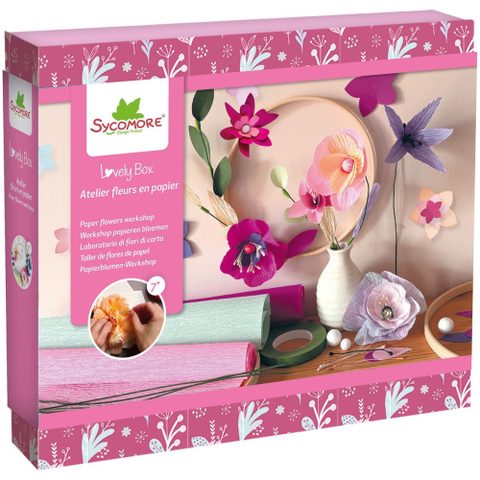 Sycomore Kit Créatif Lovely Box Gm Papier Crépon Rose 28x4,5x26 Cm