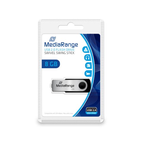 Mediarange Clé USB MR908 8GB USB 2.0 pivotante