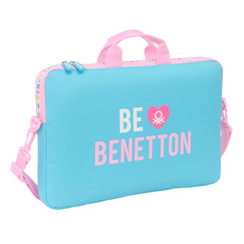 Benetton Housse Pour Ordinateur Portable Unique Rose Turquoise 40 X 27 X 4 Cm