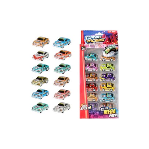 Toi-toys 1 Pack De 12 Petite Voitures Turbo Racers