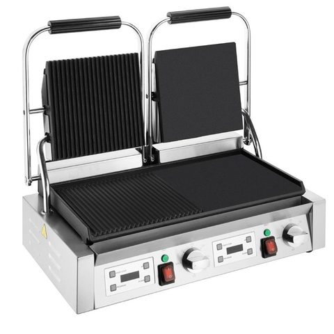 Buffalo Gril de Contact Double Plaques Lisse et Rainurée 3,6 kW