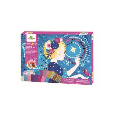 Sycomore Kit Mosaïque Stick'n Fun Xl Fées 5 Tableaux 2000+ Pièces Auto-adhésives