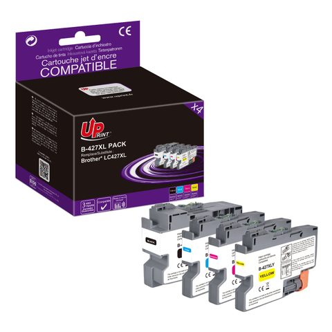 Uprint Pack 4 Cartouches Compatible Brother Lc427 Xl