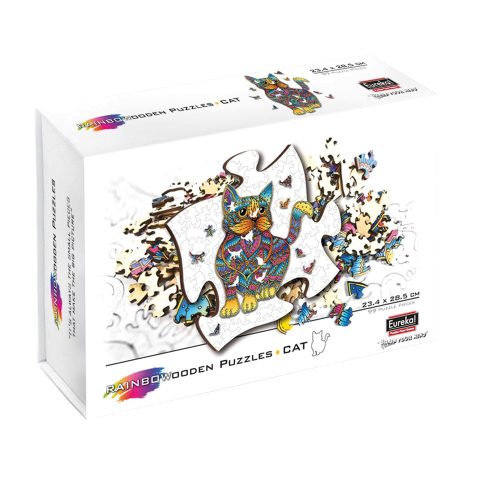 Eureka 2d Rainbopuzzle En Bois Chat - 99 Pièces