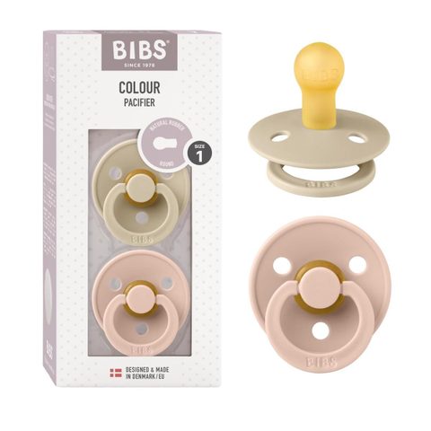 Bibs Colour Natural Rubber Size 1: 0+ months tétine Haze / Blossom 2 pcs