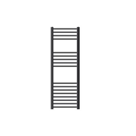 Luxebath Radiateur pour salle de bain Sahara - 400 x 1200 mm - anthracite - courbé avec raccordement latéral - sèche-serviettes