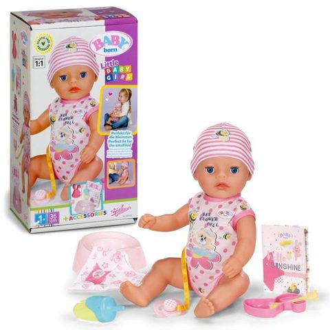 Baby Born Poupon - Little Magic Girl - 8 fonctions - 7 accessoires - 36cm - Dès 2 ans
