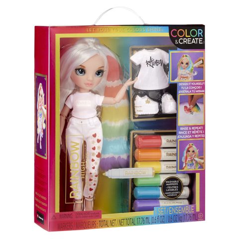 MGA Entertainment Poupée Rainbow High Color & Create 22 Cm