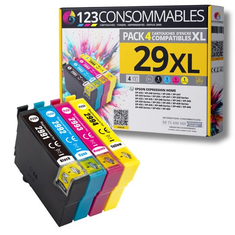 123consommables 29xl – Pack 4 Cartouche