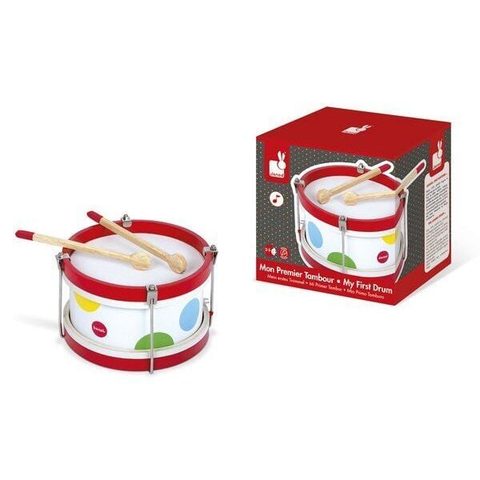 Juratoys-janod Tambour Confetti 23x23x14,5 Cm Multicolor Bois