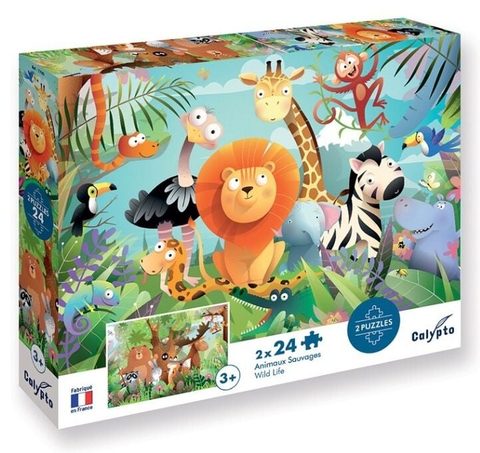 Sentosphere Puzzle Pop To Play 2x24 Pièces Multicolor Carton Recyclé