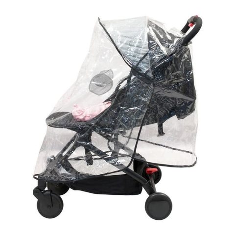 Bambisol Habillage Pluie Universel Poussette Pvc Transparent Noir 5x15x20cm