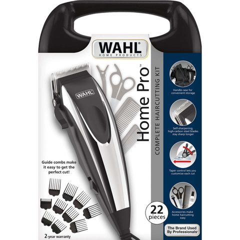 Wahl Tondeuse Homme HomePro Kit avec Fil 25mm 8 Longueurs 10 Sabots Lames Auto-affûtantes