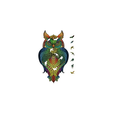 Eureka 2d Rainbowooden Puzzle En Bois Hibou - 137 Pièces