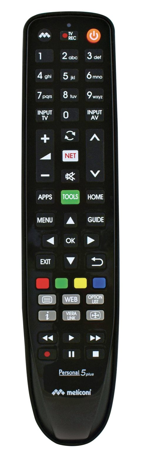 Meliconi Gumbody Personal 5 Plus Télécommande Ir Wireless Tv Appuyez Sur Les Boutons