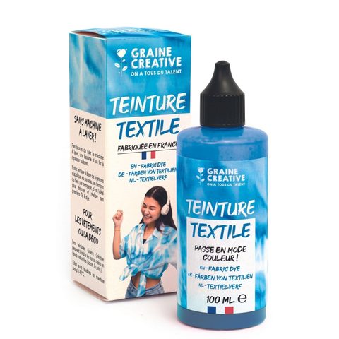 Graine Créative Peinture Pour Textile 100 Ml Effet Tie And Die - Ultramarine