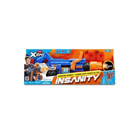 Zuru Blaster Darts Rotatif Xshot Smoking Barrel Bleu 72 Dards
