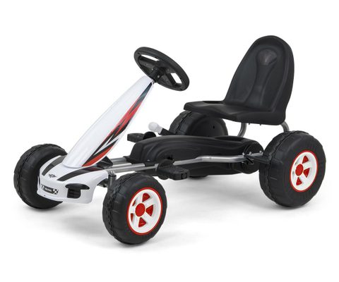 Milly Mally Kart à Pédales Sportif Viper Blanc pour Enfants