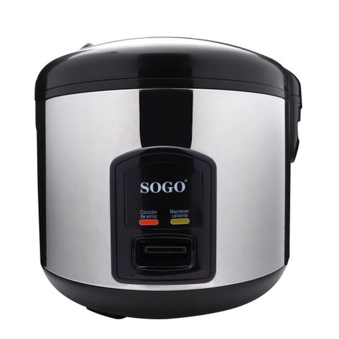 Sogo Arroz-10085 Cuiseur À Riz 1,8 L 700 W Noir, Acier Inoxydable