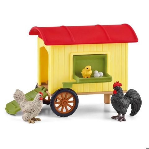 Schleich Playset poulailler mobile Farm World avec 3 figurines et œufs