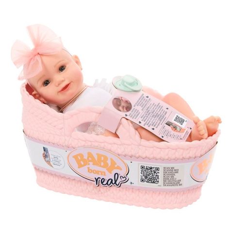 Baby Born Real - Poupon Fille - Peau claire - Yeux ouverts - Poupon réaliste - Modèle unique - Aléatoire - Dès 3 ans
