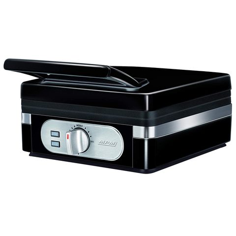 MPM Gaufrier Professionnel Pour 2 Gaufres Belges Épaisses, Plaques Antiadhésives Mgo-24 1400w