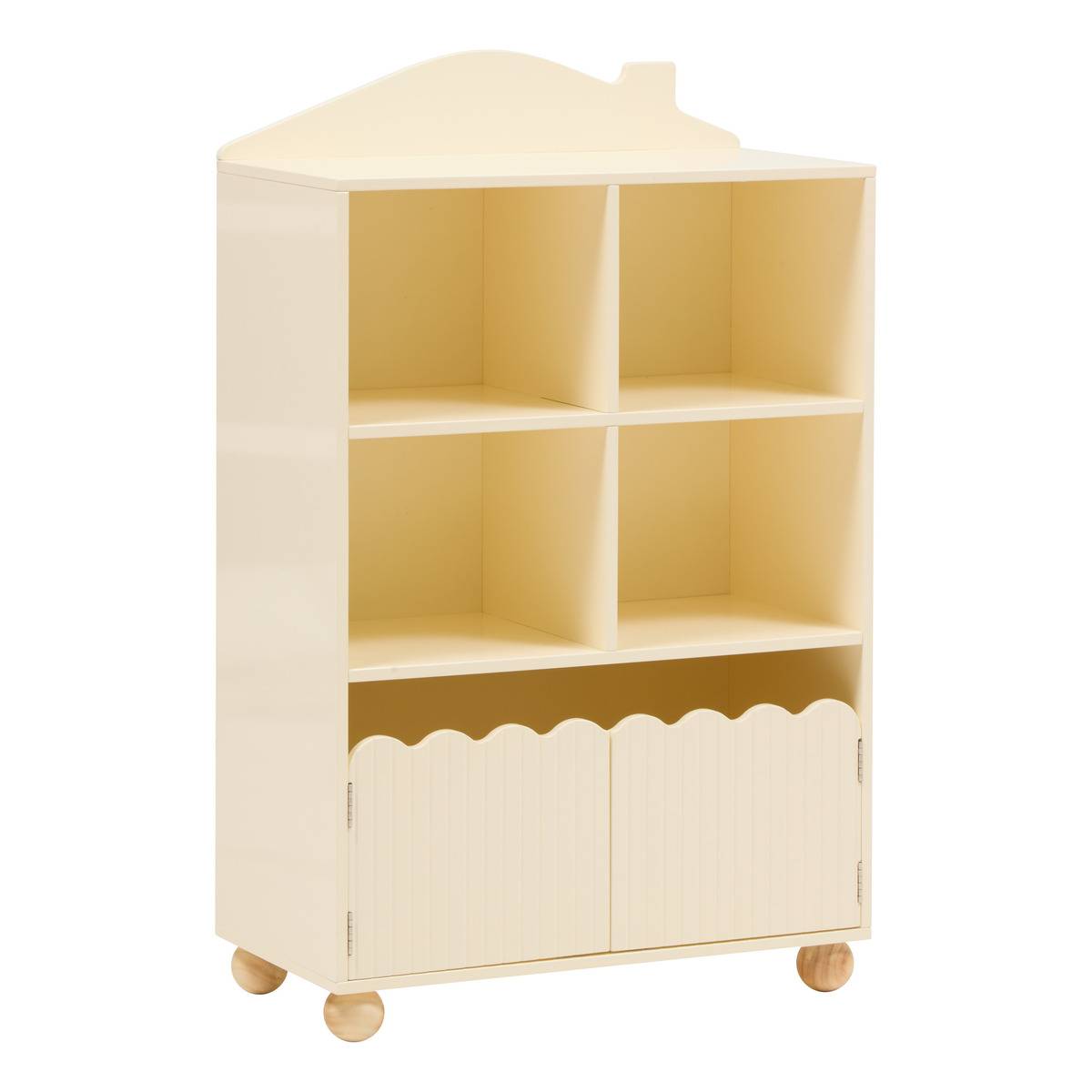 Atmosphera Bibliothèque Enfant Bouli 2 Portes 4 Cases Beige 60x30x94,5 Cm - Créateur D'intérieur