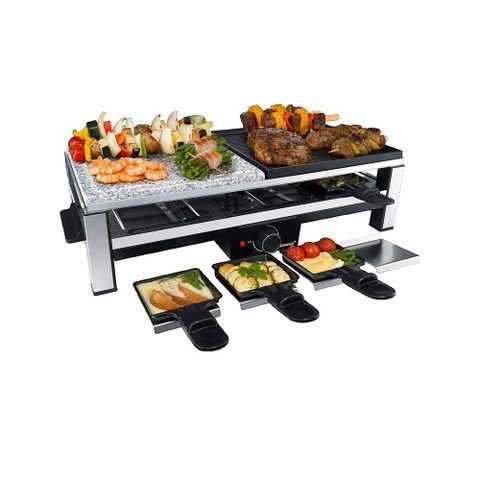 Steba Appareil À Raclette Rc 108 2000w Plaque En Pierre, Pour 8 Personnes
