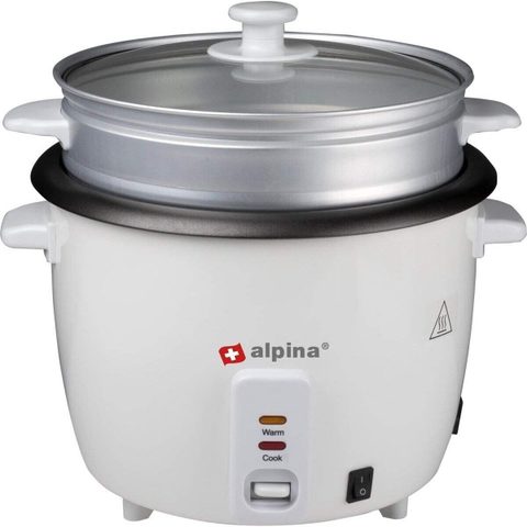 Alpina Cuiseur à riz 1.8L 700W Cuiseur Vapeur Rice Cooker Gobelet mesure + spatule à riz