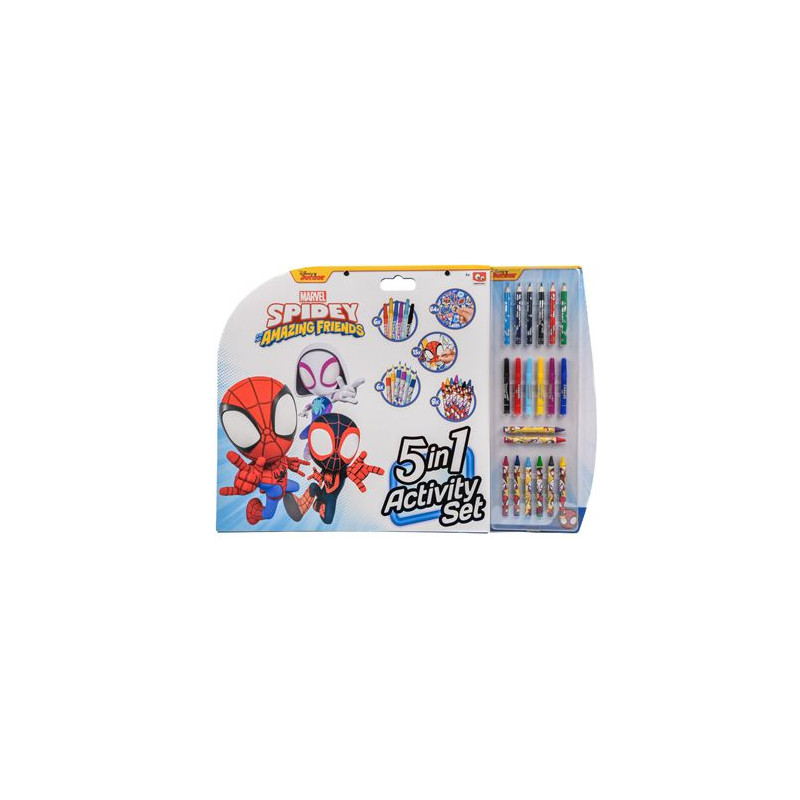 Marvel Set De Dessin Canenco Spidey And His Amazing Friends 5 En 1 Activity Set