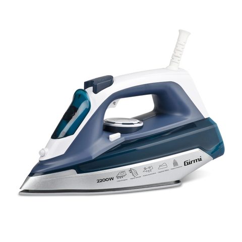 Girmi St61 Ferro Da Stiro A Secco E A Vapore Piastra In Ceramica 2200 W Blu, Argento