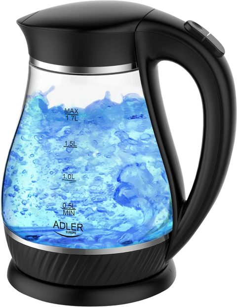 Adler Bouilloire Électrique En Verre De 1,7l 2000w