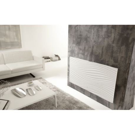 Atlantic Radiateur pierre et minéraux - Radiateur Irisium Connecté - Horizontal - 1500W - Blanc - 603115