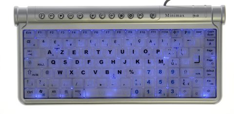 Minimax CLAVIER COMPACT LUMINEUX GRANDES LETTRES