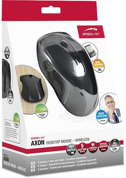 Speedlink AXON souris Droitier RF sans fil Optique 2200 DPI