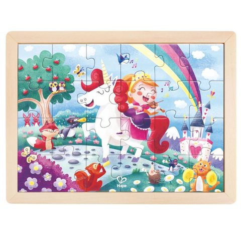 Hape Puzzle 2 En 1 24 Pièces Licorne