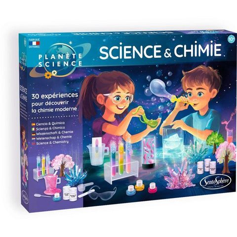 Sentosphere Kit Scientifique - Science Et Chimie - 30 Expériences - 12 Matieres Premieres - Des 8 Ans