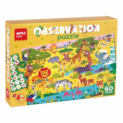 Apli Puzzle Observation Junior Jungla 60 Pièces