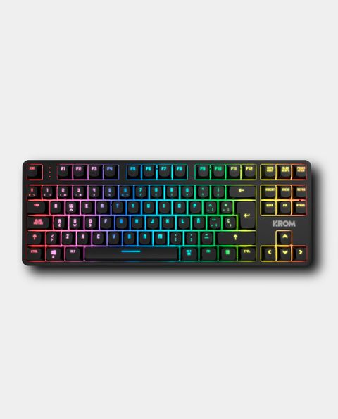 Krom NXKROMKERNELPROSP clavier Gaming USB + RF Wireless + Bluetooth QWERTY Espagnole