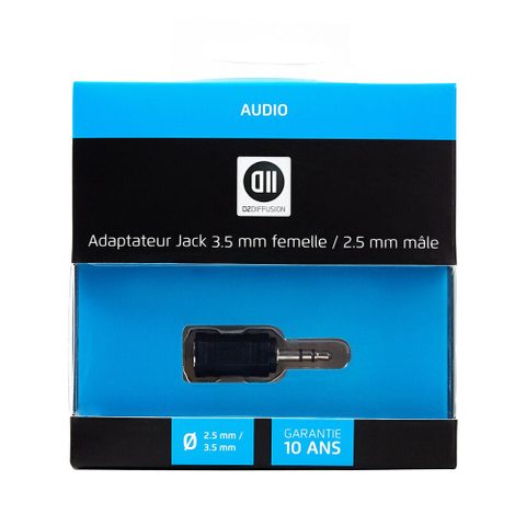 D2 Diffusion Adaptateur Jack 3.5mm F/2.5mm M