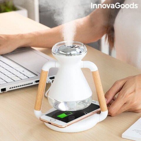 Innovagoods Home Deco Misvolt Humidificateur Diffuseur d'arômes et chargeur sans fil 3 en 1