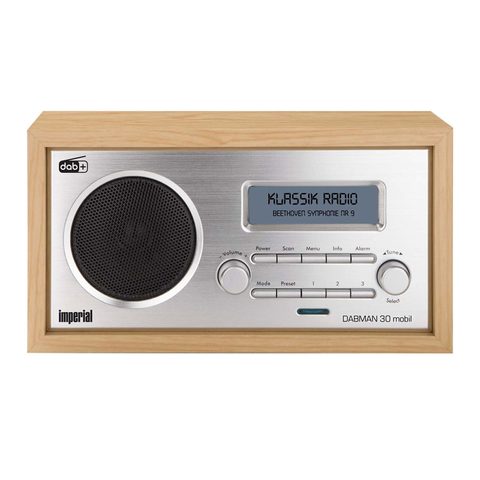 Imperial Radio mobile DAB+ / FM Bois avec Bluetooth et Fonction Powerbank DABMAN 30