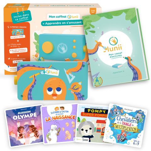 Lunii C Thématique Apprendre en s’amusant- 100 histoires à composer, 4 livres audio inclus