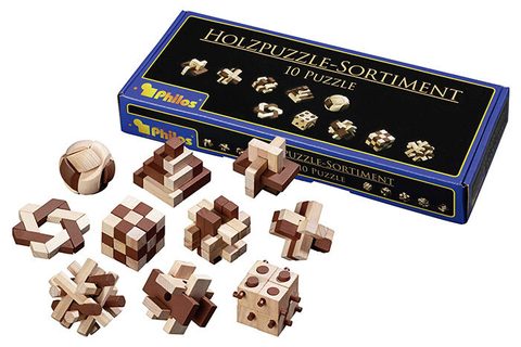 Philos Puzzel Assortiment, 10 Puzzels 325x120mm