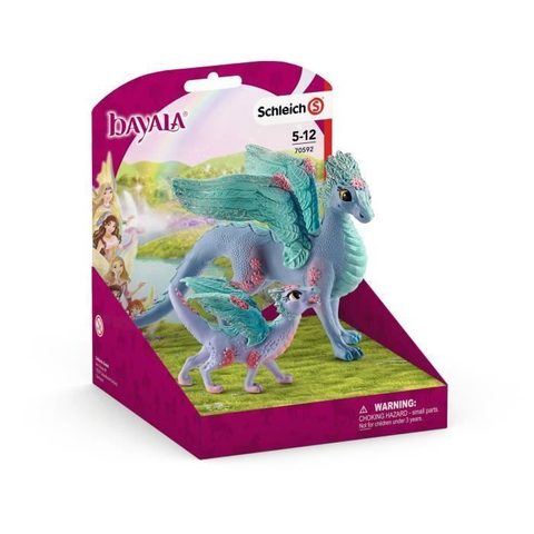 Schleich Figurine Dragon Aux Fleurs Et Son Petit