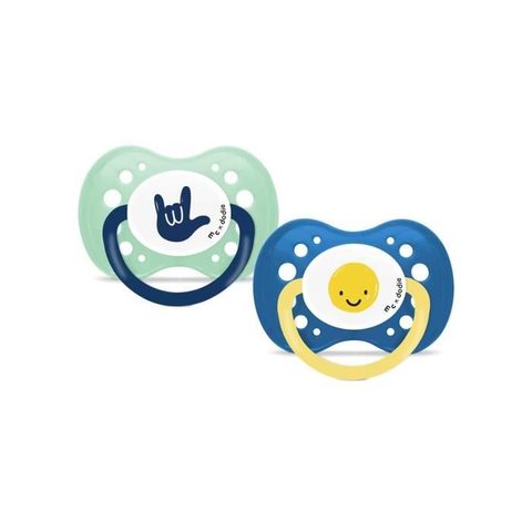 Dodie Sucette Anatomique +18 mois A109 Collection Mathilde Cabanas Bleu x2