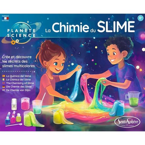 Sentosphere Kit Scientifique - La Chimie Du Slime - Pâtes Gluantes - Gomme Origine Naturelle - Lavable Facilement - Des 8 Ans
