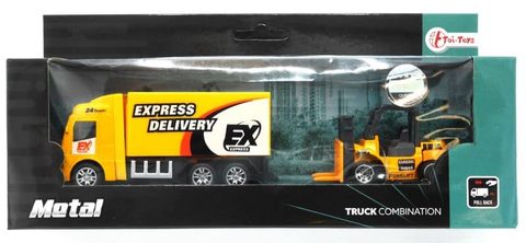 Toi-toys Dépanneuse À Friction En Métal Avec Voiture Supplémentaire
