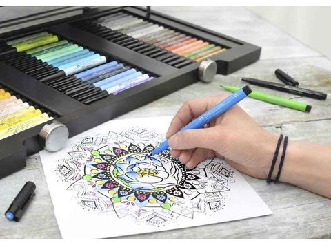 Faber-castell Feutre Pitt Artist Pen, Bleu Phthalo