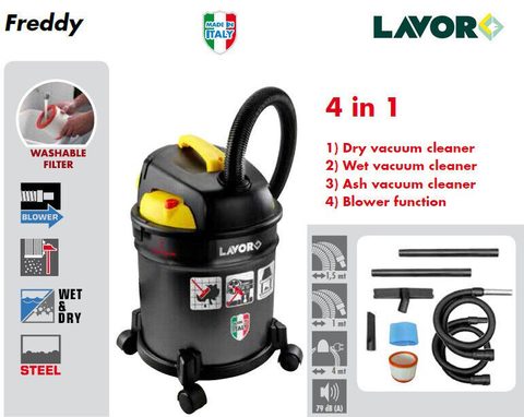 Lavor Aspirateur 4 En 1 (cendre, Poussière,eau Et Fonction Soufflerie) 1000w 20l 35l/s Freddy